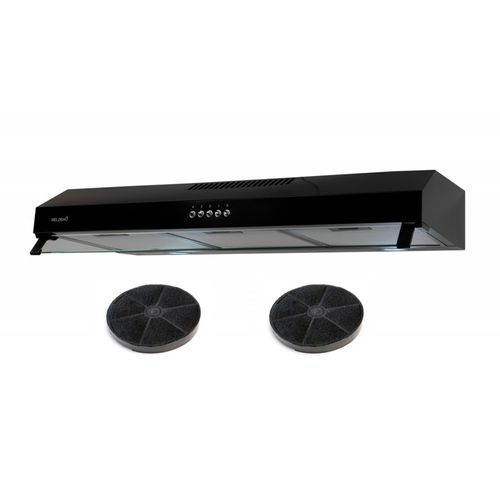 Beldeko - Hotte Casquette / Visière Rivage 90 Cm - Noir - Double Moteur - 200w - 438 M3/h