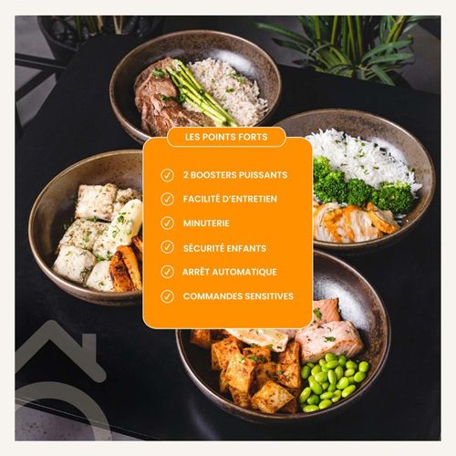 Beldeko - Plaque De Cuisson à Induction Domino Encastrable - 2 Foyers, 3600 W - 2 Boosters Pour Une