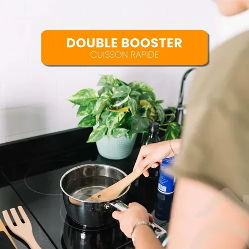 Beldeko - Plaque De Cuisson à Induction Domino Encastrable - 2 Foyers, 3600 W - 2 Boosters Pour Une