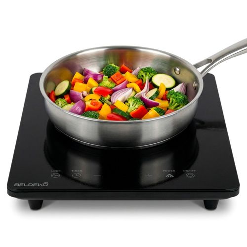 Plaque à Induction Portable 1 Feu 2100w - 9 Niveaux De Puissance - Minuteur 99 Min - Sécurité Enfant