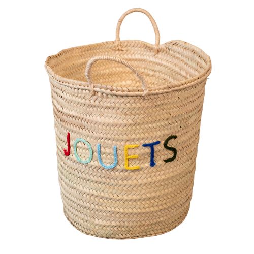 Panier De Rangement "jouets " - 40x40x45 Cm - Naturel