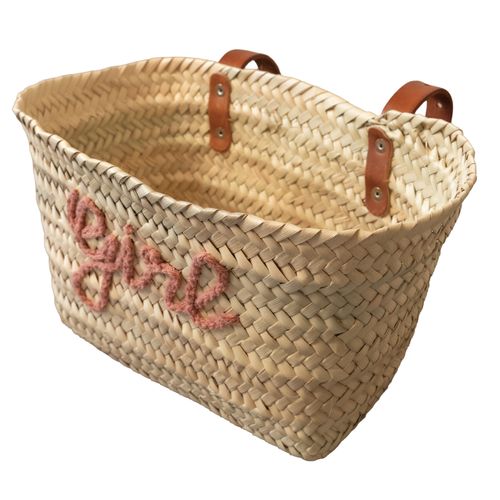 Panier Vélo "girl" - 30x15x20 Cm - Rose