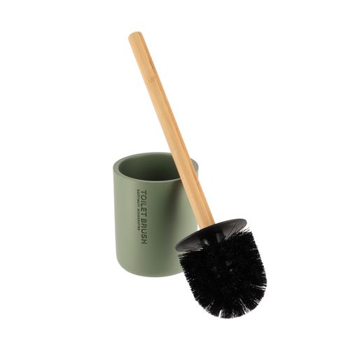 Brosse WC en polyrésine  Kaki vue d'ambiance 1