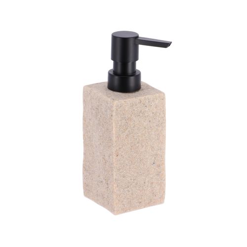 Distributeur à Savon Ou Lotion En Résine Beige Aspect Pierre 260 Ml