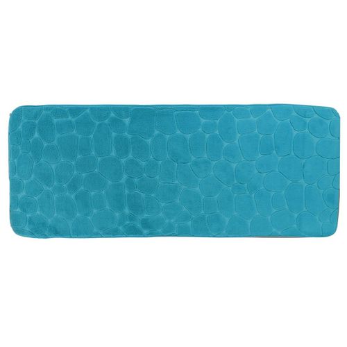 Grand Tapis De Salle De Bain Bleu Canard En Microfibre à Mémoire De Forme 45 X 120 Cm