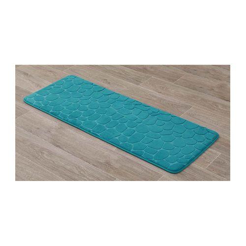 Grand Tapis De Salle De Bain Bleu Canard En Microfibre à Mémoire De Forme 45 X 120 Cm