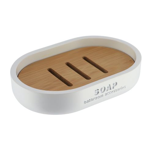 Porte savon  Blanc / Naturel vue 3/4