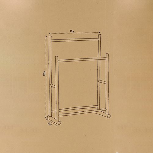 Porte Serviettes Canne De Bambou 2 Barres