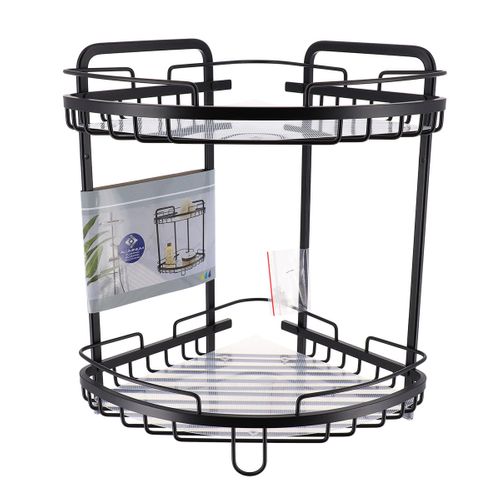 Winter Shore Etagere Salle de Bain à 2 Niveaux - Petite Etagere a Poser Transparente pour Soins, Maquillage - Etagere Lavabo, Douche, Coiffeuse, Cuisine & Bureau