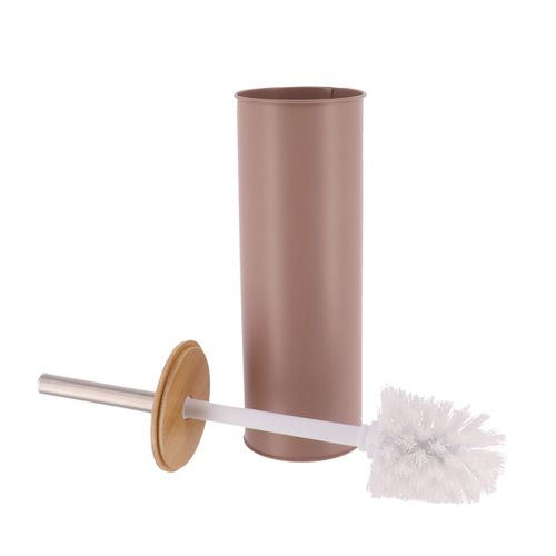 Brosse WC élégante Avec Surface Soft Touch Et Inserts En Bambou - Inclut 1 Tête De Rechange - Noir