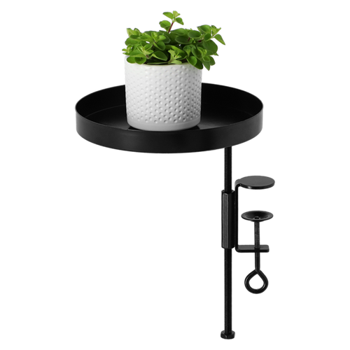 Plateau Rond Pour Rebord De Fenêtre - Noir - Taille M - D 18 Cm