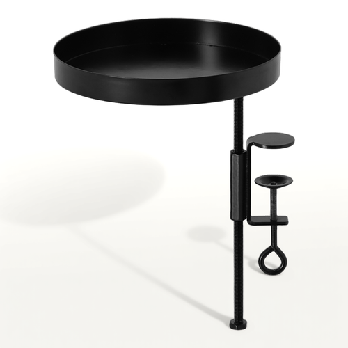 Plateau Rond Pour Rebord De Fenêtre - Noir - Taille M - D 18 Cm