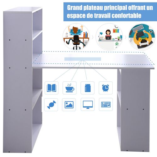 Bureau Multi-rangement Elina Blanc