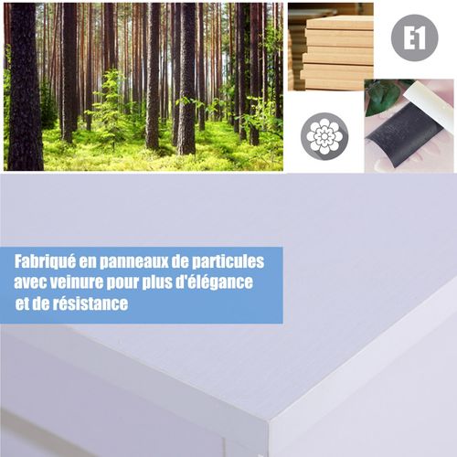 Bureau Multi-rangement Elina Blanc