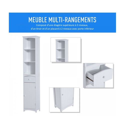 Meuble Colonne Pour Salle De Bain Marilise Blanc