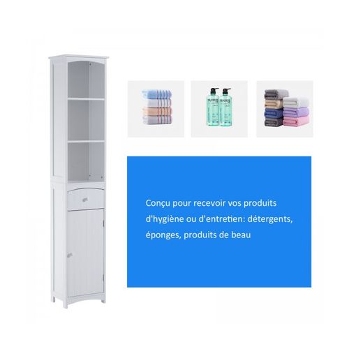 Meuble Colonne Pour Salle De Bain Marilise Blanc
