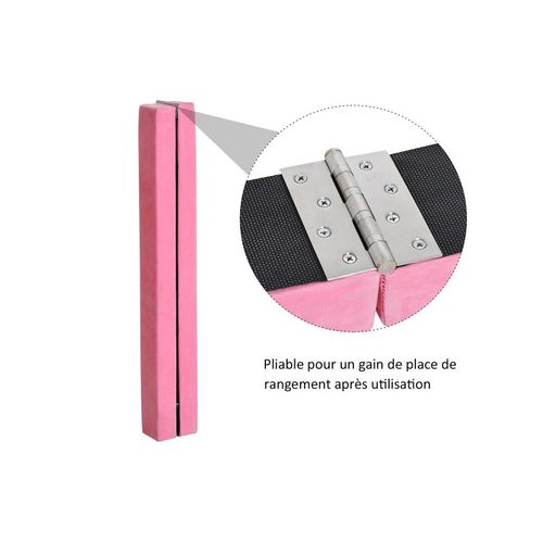 Poutre De Gymnastique Pliable Briana En Daim Rose