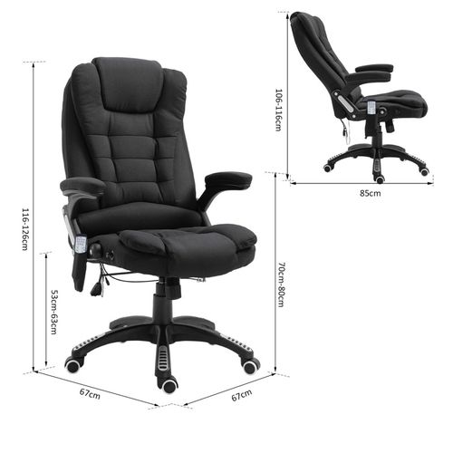 Fauteuil De Bureau Massant Maksym Noir Chiné