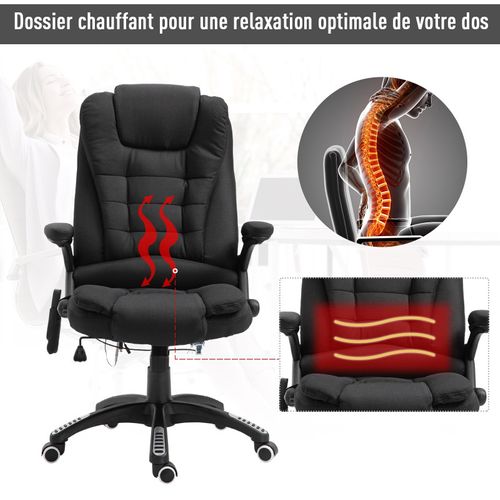 Fauteuil De Bureau Massant Maksym Noir Chiné