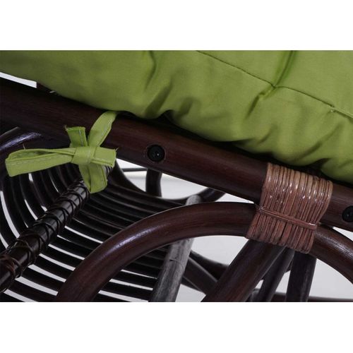 Fauteuil à Bascule Melly Marron Rembourrage Vert