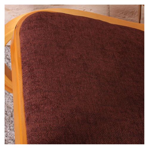 Fauteuil à Bascule Tokyo Imitation Chêne Tissu Marron