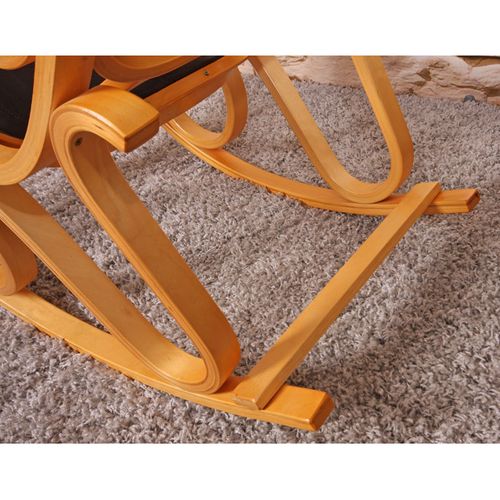 Fauteuil à Bascule Tokyo Imitation Bois De Chêne Marron