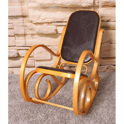 Fauteuil à Bascule Tokyo Imitation Bois De Chêne Marron