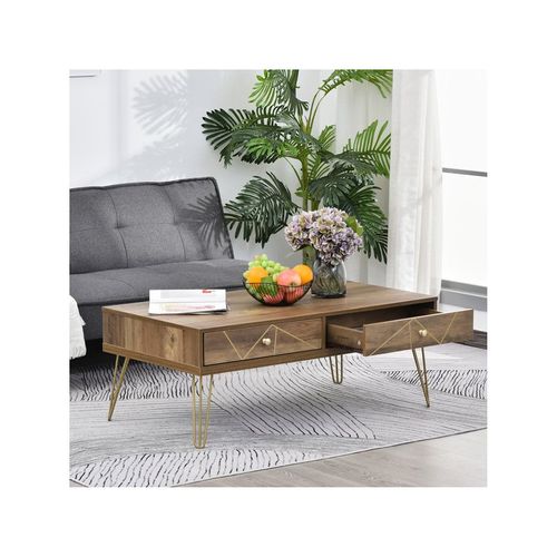 Table Basse Rectangle Camel Marron