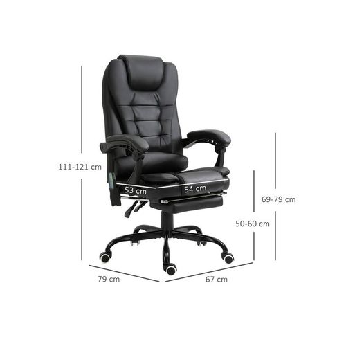 Fauteuil De Bureau Relaxant Massant Branson Noir