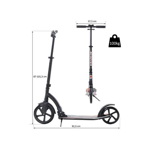 Trottinette Pliable Adulte Speeday Noire