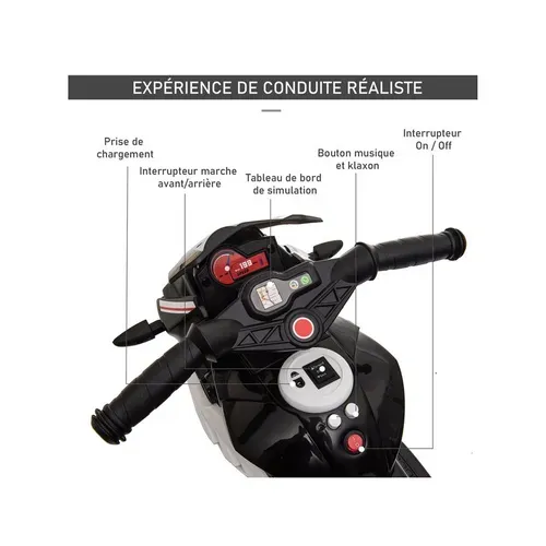 Moto électrique Enfant Yamaki Noire