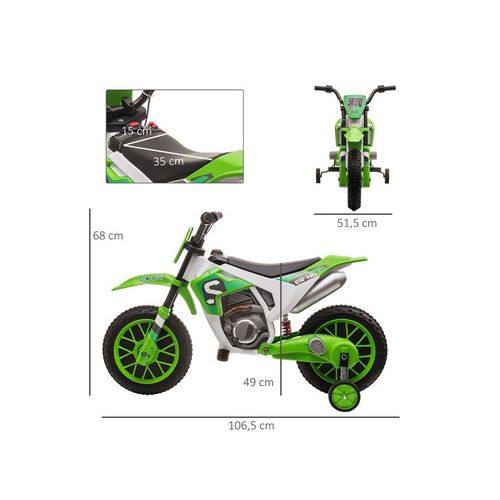 Moto Cross électrique Rapido Verte