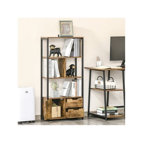 Bibliothèque étagère Abesses Bois Vieilli