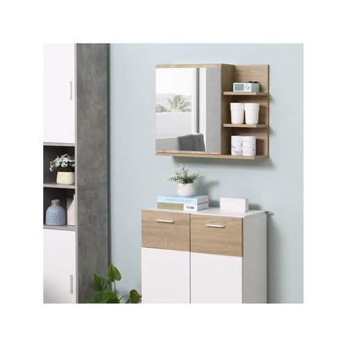 Armoire De Salle De Bains Lena Aspect Chêne Clair