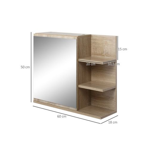 Armoire De Salle De Bains Lena Aspect Chêne Clair