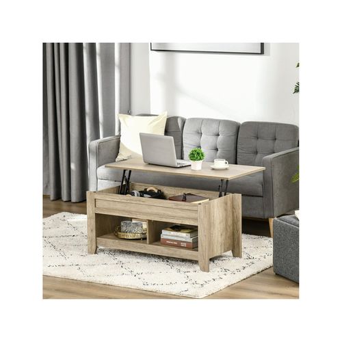 Table Basse Relevable Beardy Chêne Clair