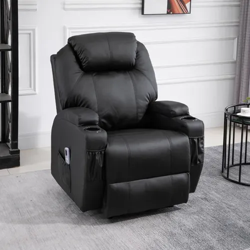 Fauteuil De Relaxation électrique Massant Charlotte Noir