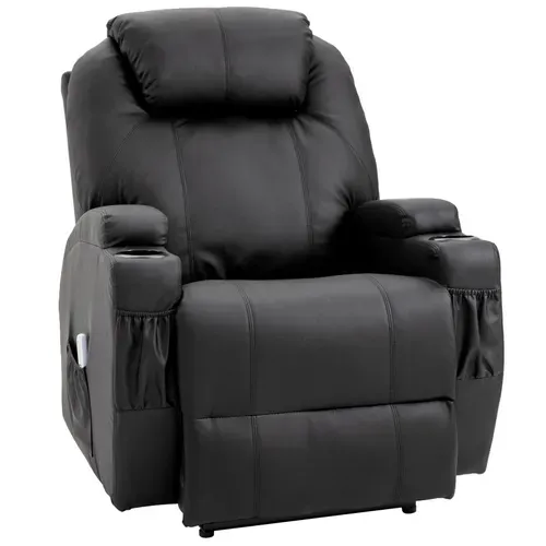 Fauteuil De Relaxation électrique Massant Charlotte Noir