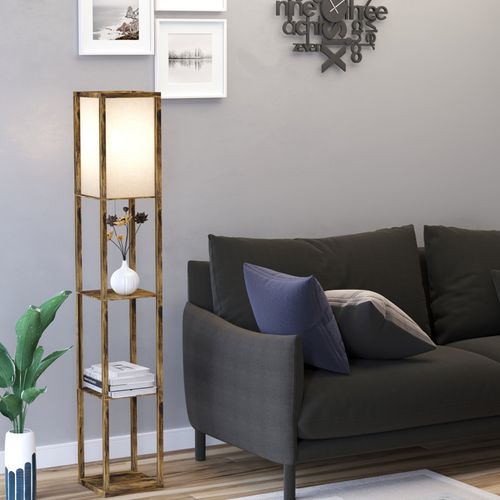Lampe étagère Lutece Aspect Bois Vieilli