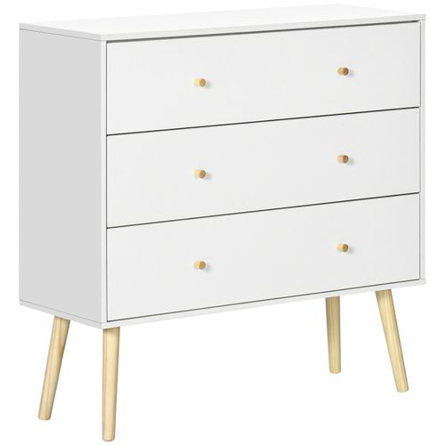 Commode Scandinave Harald En Bois Blanc Et 3 Tiroirs
