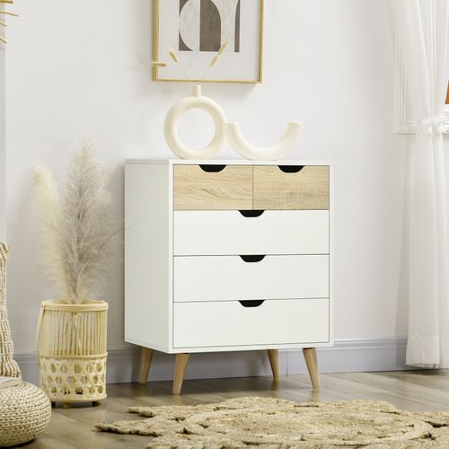 Commode Scandinave 5 Tiroirs Shanice