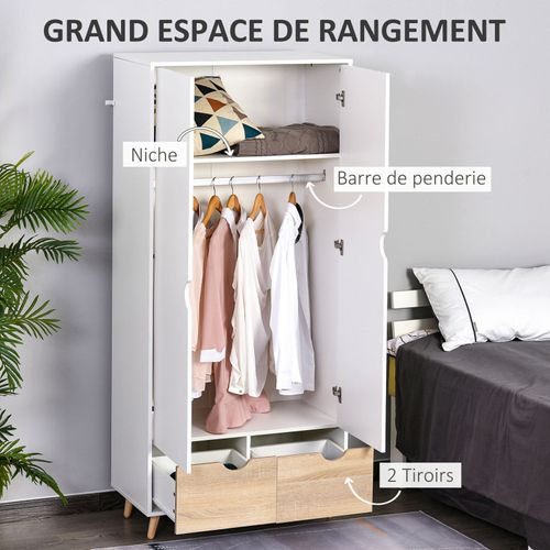 Armoire Design Scandinave Stan En Chêne Blanc