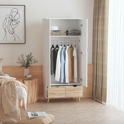 Armoire Design Scandinave Stan En Chêne Blanc