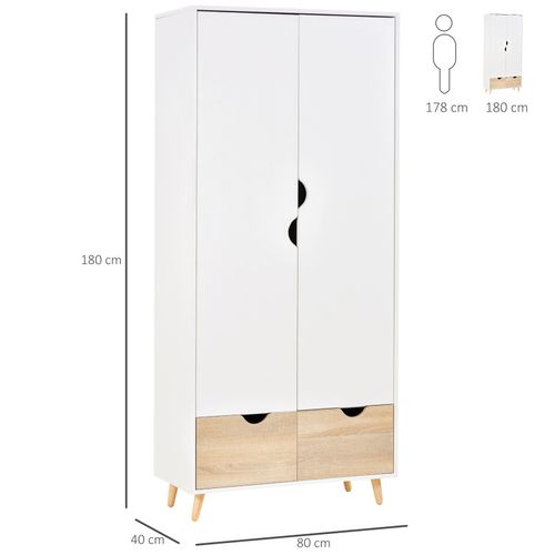 Armoire Design Scandinave Stan En Chêne Blanc
