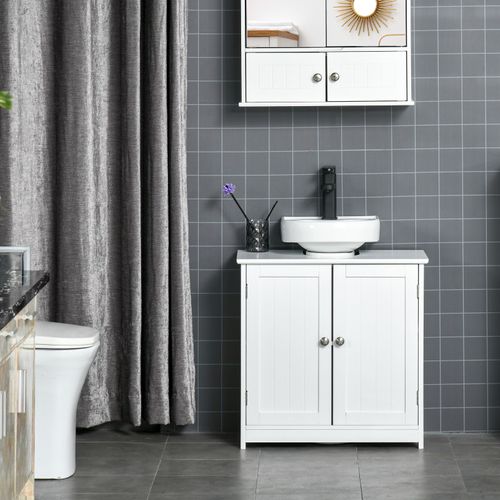 Meuble Vasque 2 Portes Vehla Blanc