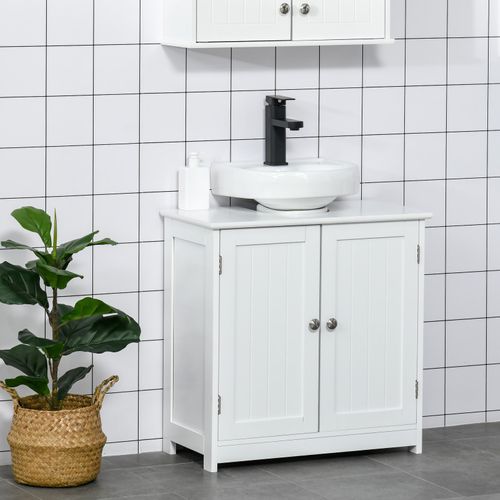 Meuble Vasque 2 Portes Vehla Blanc