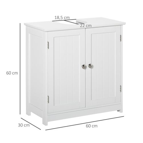 Meuble Vasque 2 Portes Vehla Blanc