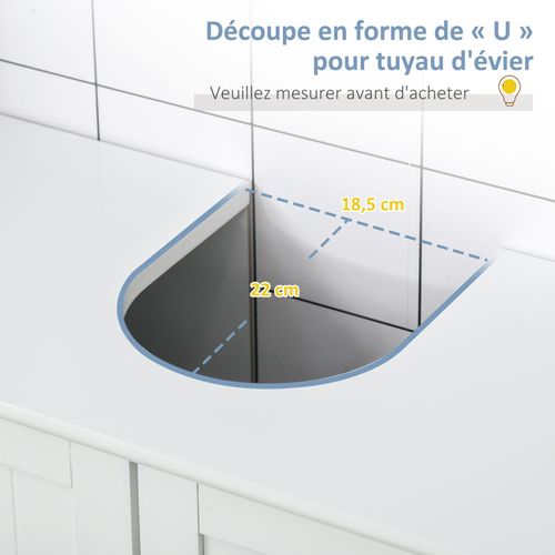 Meuble Vasque 2 Portes Vehla Blanc