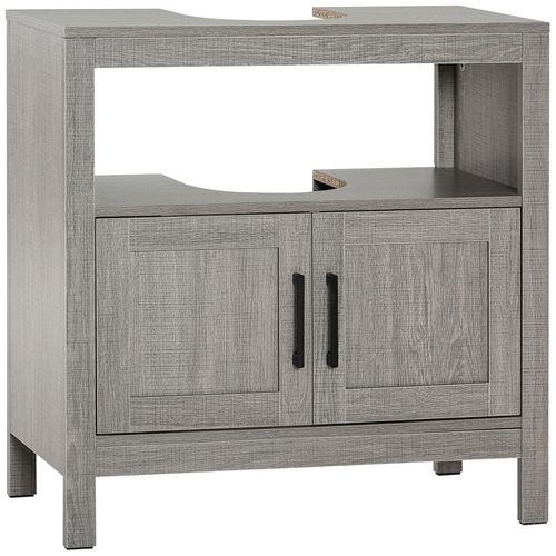 Meuble Sous-vasque Walsall Aspect Bois Gris