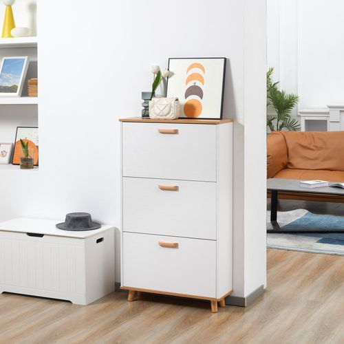 Meuble à Chaussures Scandinave Bendigo Blanc Et Bois